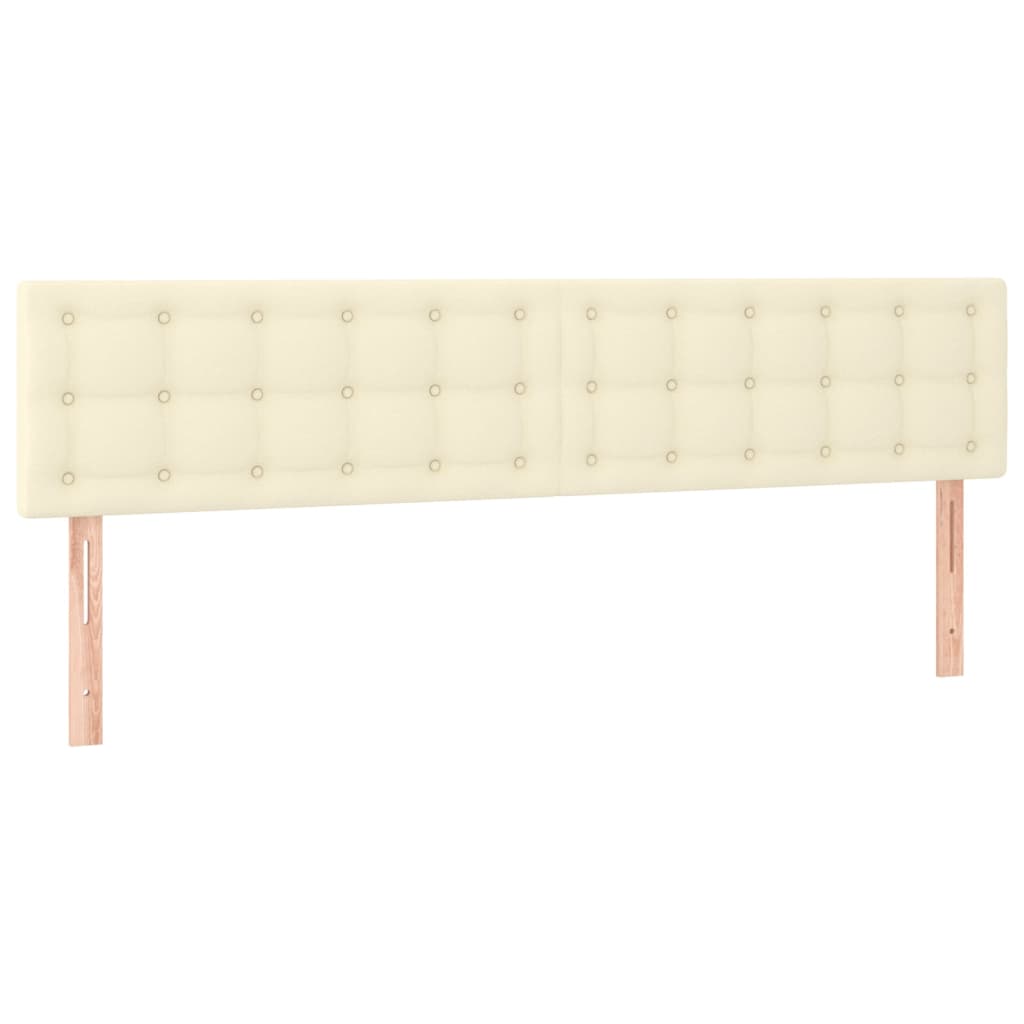 vidaXL Tăblii de pat, 2 buc., crem, 80x5x78/88 cm, piele ecologică vidaXL Tăblii de pat, 2 buc., crem, 80x5x78/88 cm, piele ecologică