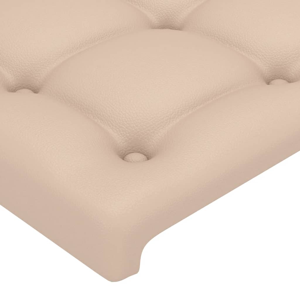 vidaXL Tăblii de pat 2 buc. cappuccino 80x5x78/88 cm piele ecologică