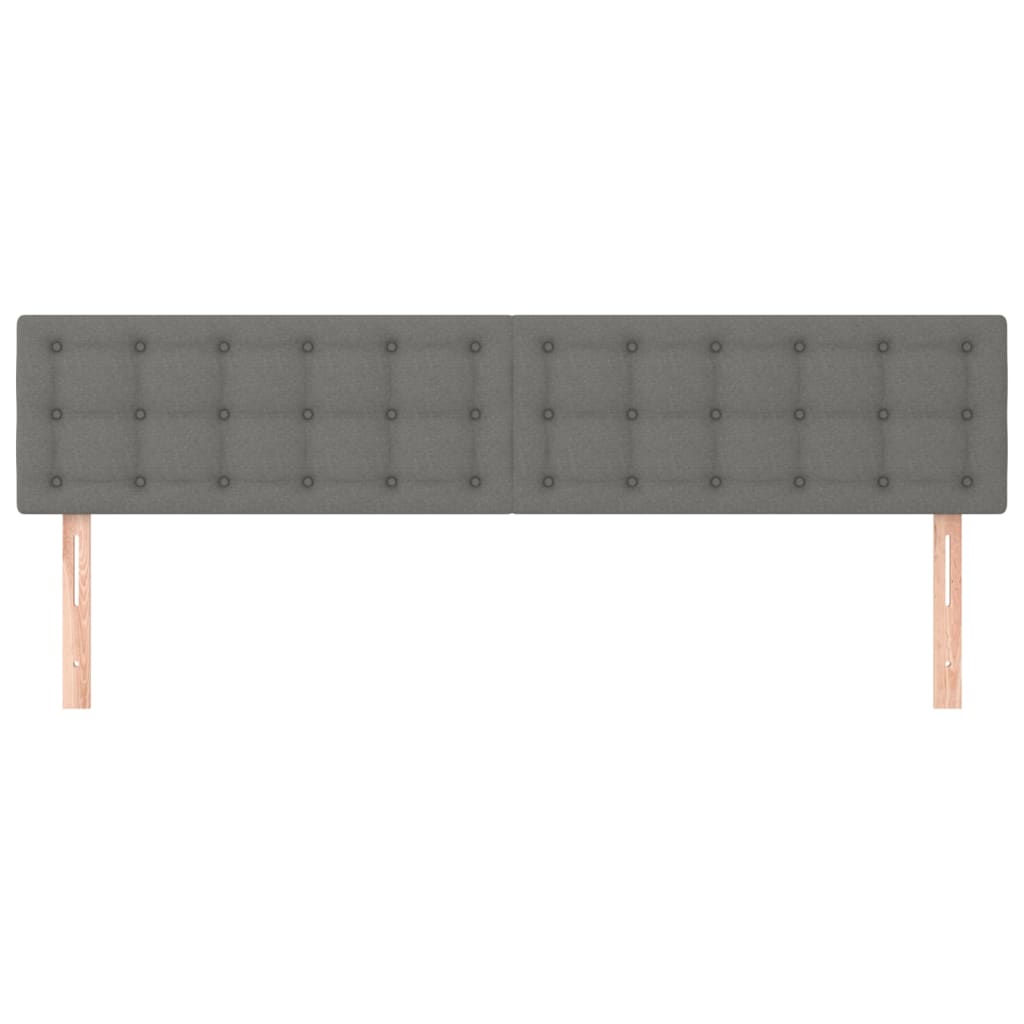 vidaXL Tăblii de pat, 2 buc, gri închis, 90x5x78/88 cm, textil vidaXL Tăblii de pat, 2 buc, gri închis, 90x5x78/88 cm, textil