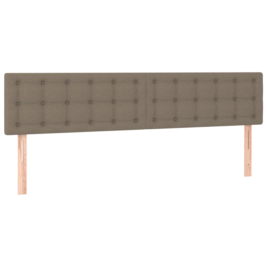 vidaXL Tăblii de pat, 2 buc, gri taupe, 90x5x78/88 cm, textil vidaXL Tăblii de pat, 2 buc, gri taupe, 90x5x78/88 cm, textil