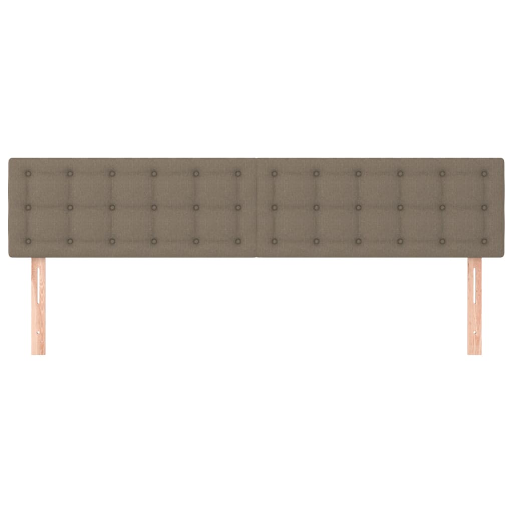 vidaXL Tăblii de pat, 2 buc, gri taupe, 90x5x78/88 cm, textil vidaXL Tăblii de pat, 2 buc, gri taupe, 90x5x78/88 cm, textil