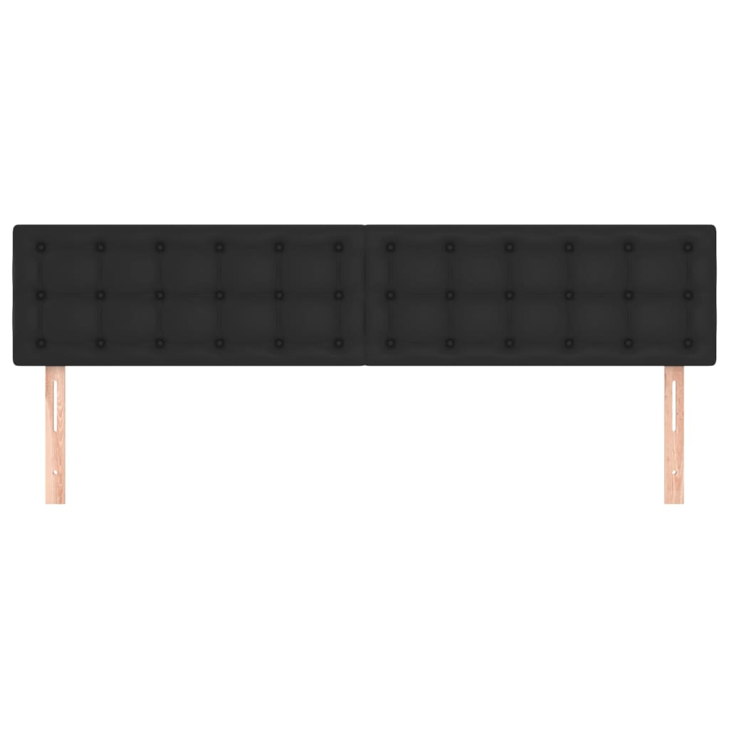 vidaXL Tăblii de pat, 2 buc, negru, 90x5x78/88 cm, piele ecologică vidaXL Tăblii de pat, 2 buc, negru, 90x5x78/88 cm, piele ecologică
