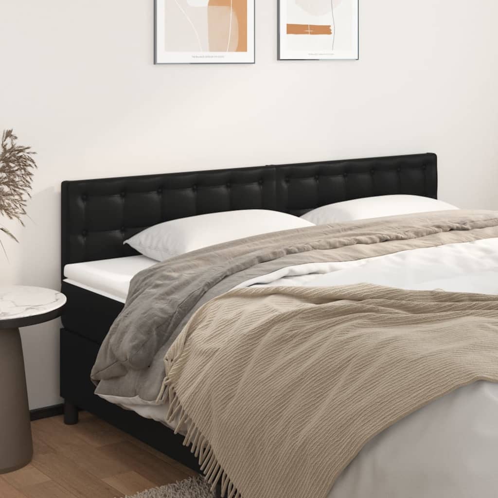 vidaXL Tăblii de pat, 2 buc, negru, 90x5x78/88 cm, piele ecologică vidaXL Tăblii de pat, 2 buc, negru, 90x5x78/88 cm, piele ecologică