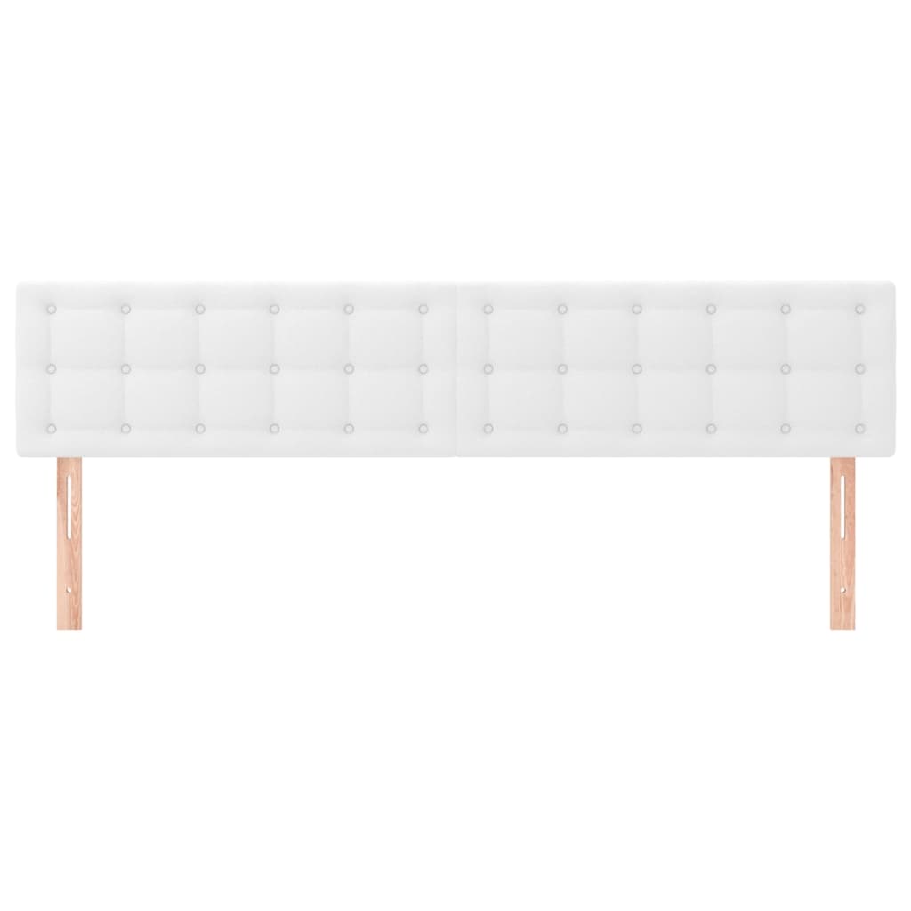 vidaXL Tăblii de pat, 2 buc, alb, 90x5x78/88 cm, piele ecologică vidaXL Tăblii de pat, 2 buc, alb, 90x5x78/88 cm, piele ecologică