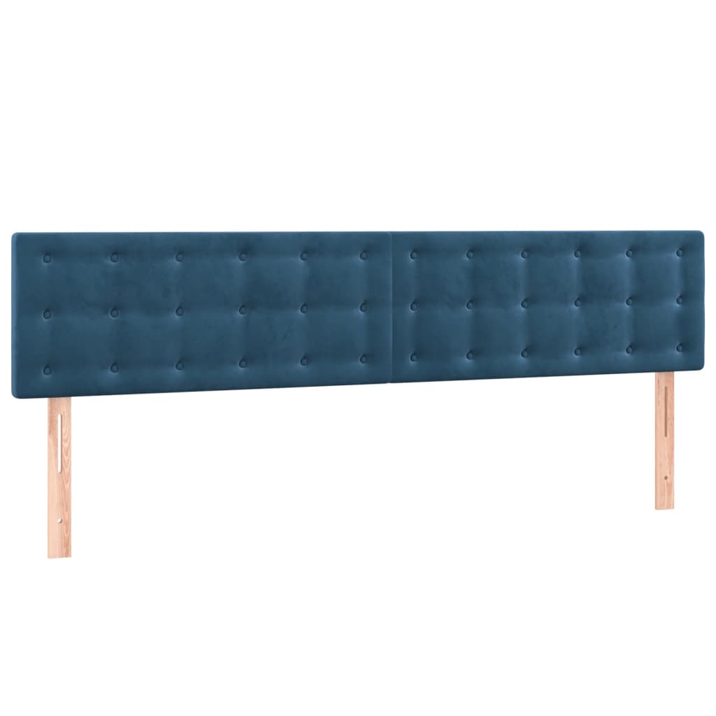 vidaXL Tăblii de pat, 2 buc, albastru închis, 90x5x78/88 cm, catifea vidaXL Tăblii de pat, 2 buc, albastru închis, 90x5x78/88 cm, catifea