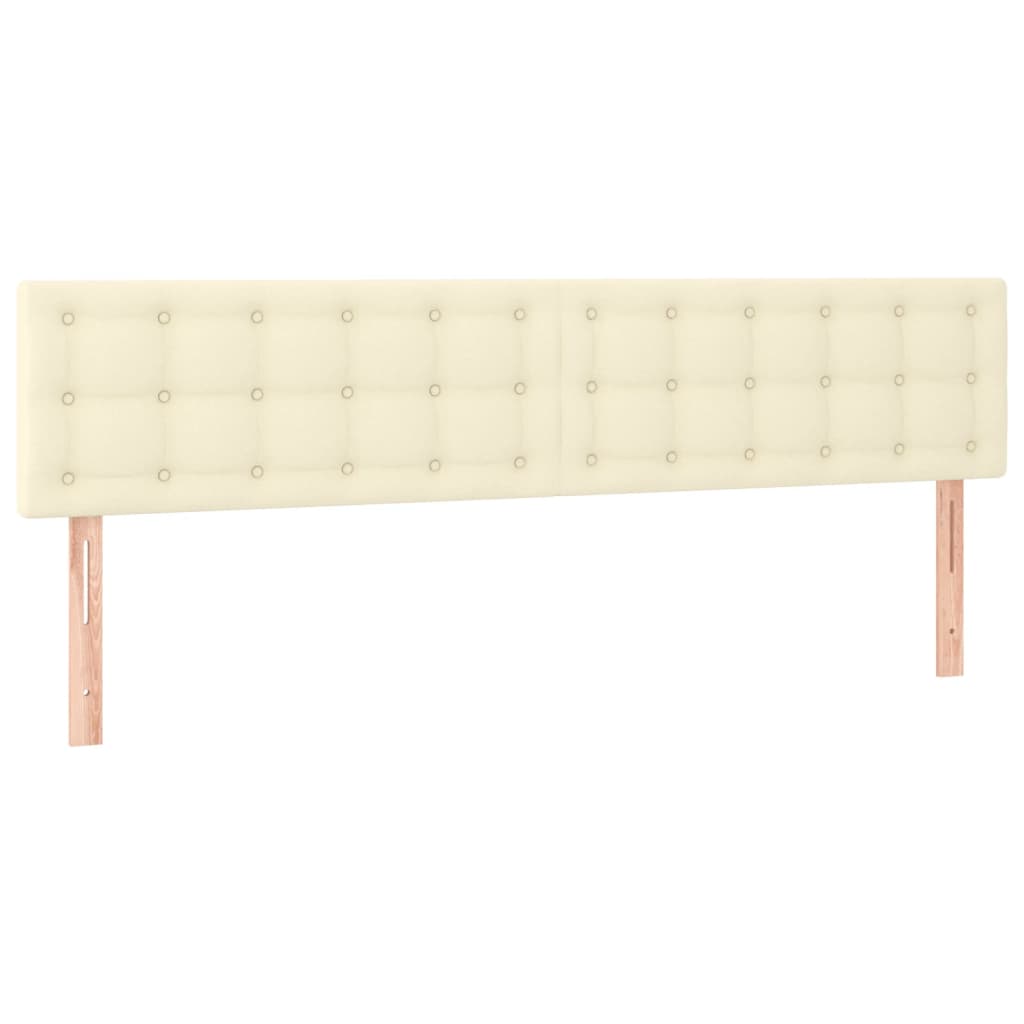vidaXL Tăblii de pat, 2 buc, crem, 100x5x78/88 cm, piele ecologică vidaXL Tăblii de pat, 2 buc, crem, 100x5x78/88 cm, piele ecologică