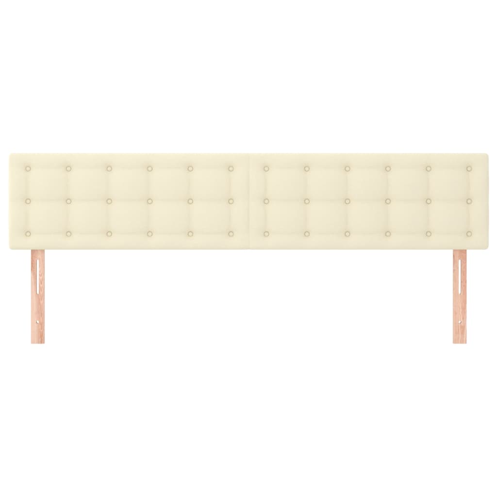 vidaXL Tăblii de pat, 2 buc, crem, 100x5x78/88 cm, piele ecologică vidaXL Tăblii de pat, 2 buc, crem, 100x5x78/88 cm, piele ecologică