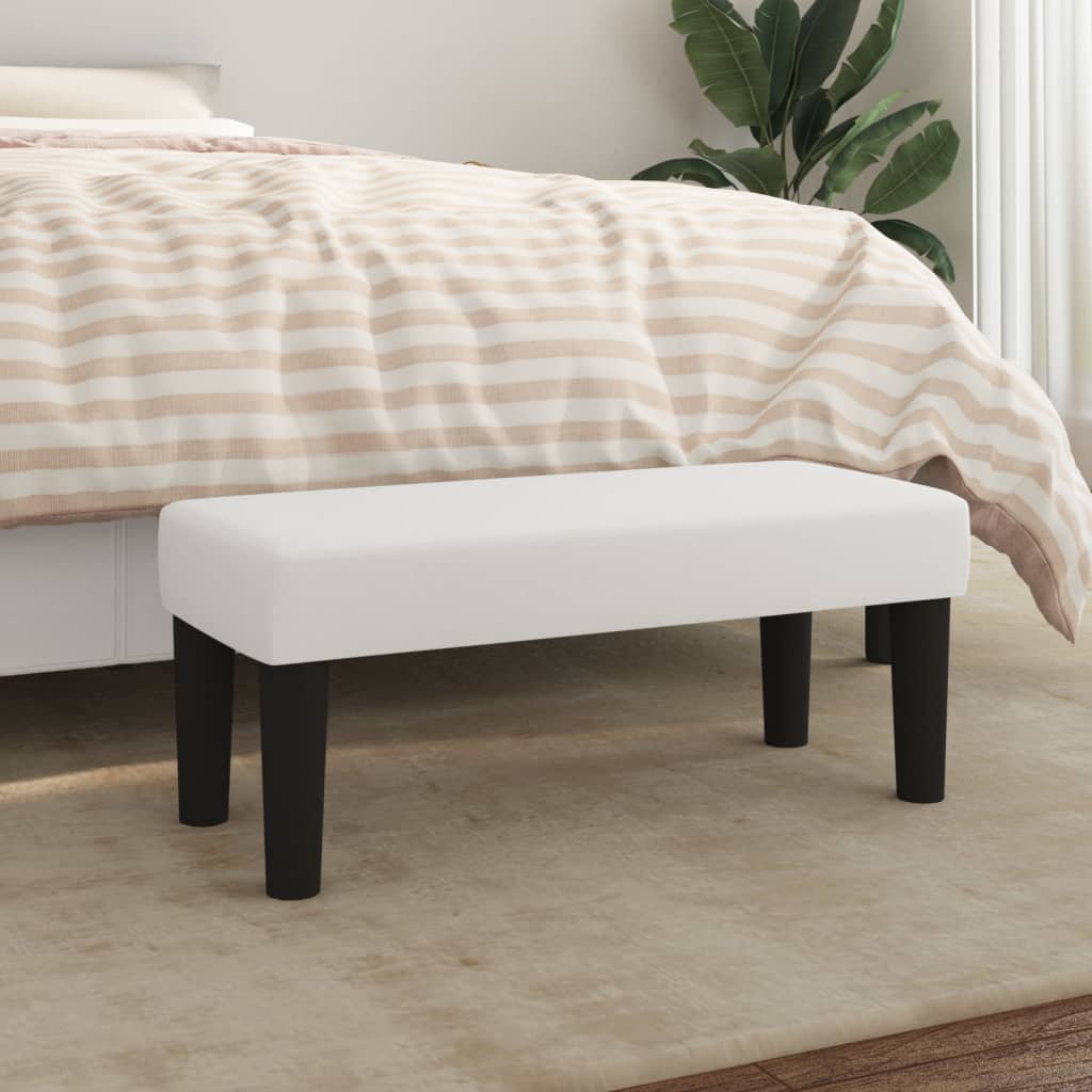 vidaXL Bancă, alb, 70x30x30 cm, piele ecologică vidaXL Bancă, alb, 70x30x30 cm, piele ecologică