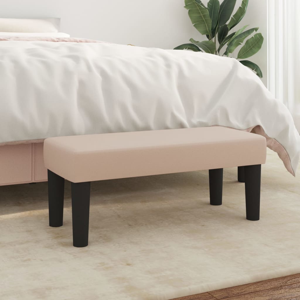 vidaXL Bancă, cappuccino, 70x30x30 cm, piele ecologică vidaXL Bancă, cappuccino, 70x30x30 cm, piele ecologică