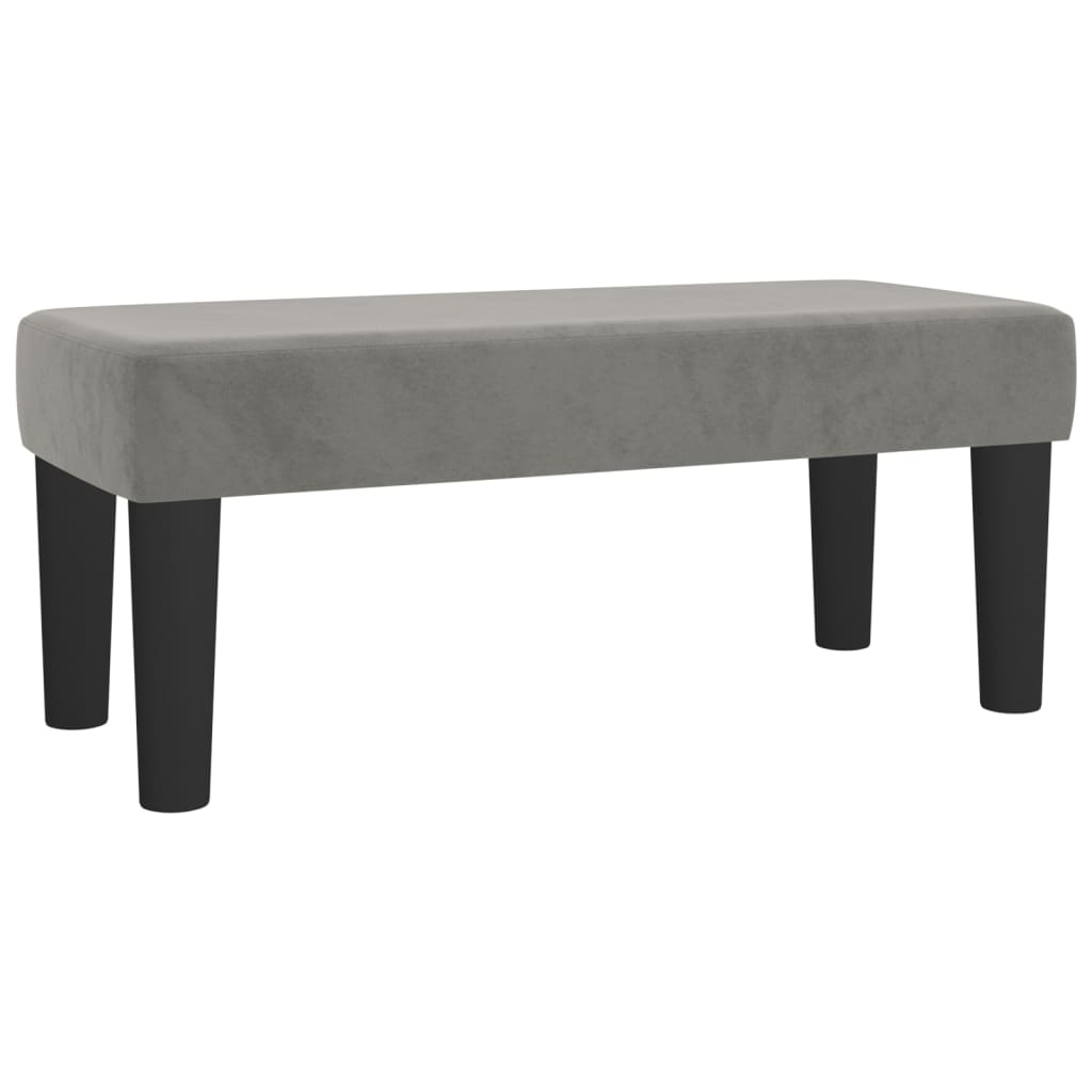 vidaXL Bancă, gri deschis, 70x30x30 cm, catifea vidaXL Bancă, gri deschis, 70x30x30 cm, catifea