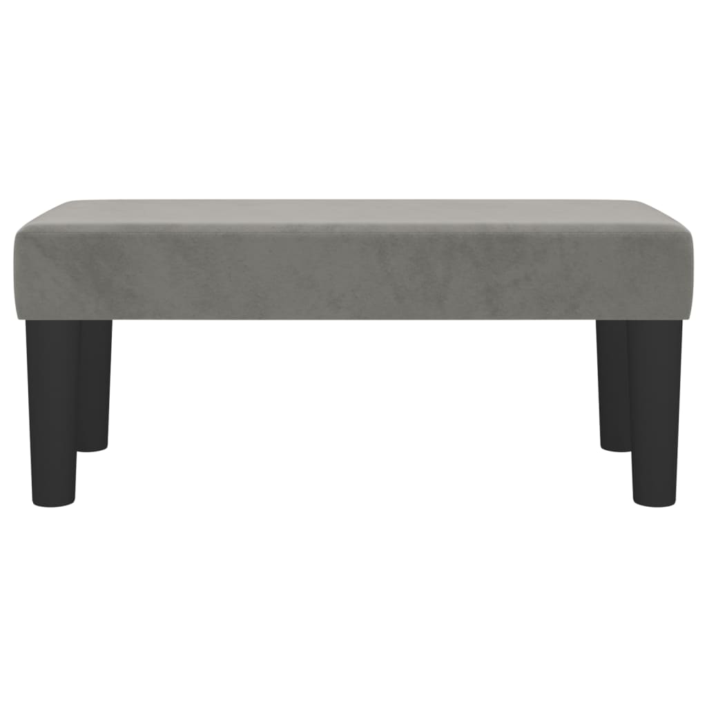 vidaXL Bancă, gri deschis, 70x30x30 cm, catifea vidaXL Bancă, gri deschis, 70x30x30 cm, catifea