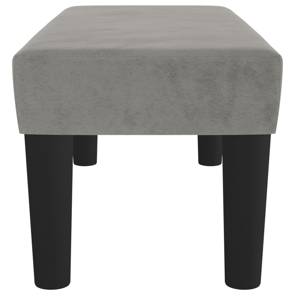 vidaXL Bancă, gri deschis, 70x30x30 cm, catifea vidaXL Bancă, gri deschis, 70x30x30 cm, catifea