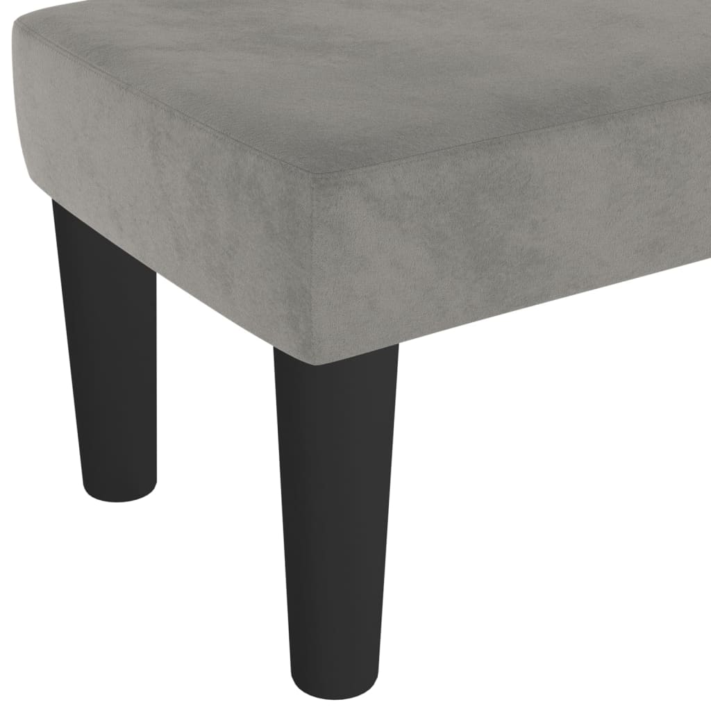 vidaXL Bancă, gri deschis, 70x30x30 cm, catifea vidaXL Bancă, gri deschis, 70x30x30 cm, catifea