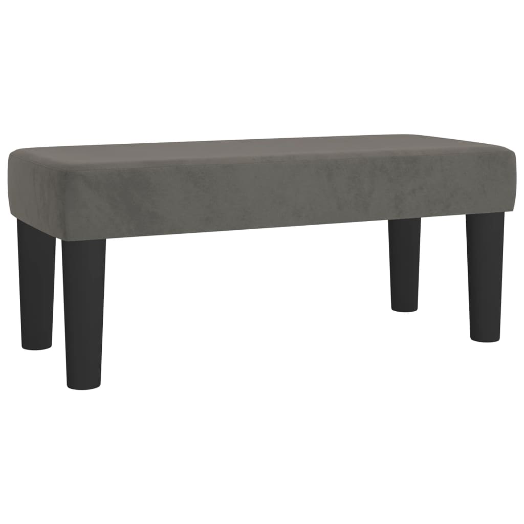 vidaXL Bancă, gri închis, 70x30x30 cm, catifea vidaXL Bancă, gri închis, 70x30x30 cm, catifea