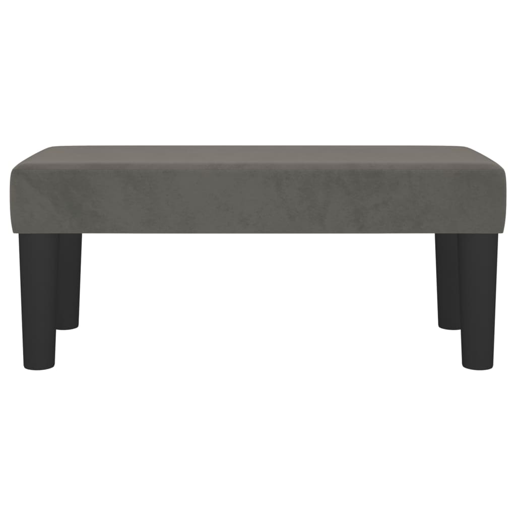 vidaXL Bancă, gri închis, 70x30x30 cm, catifea vidaXL Bancă, gri închis, 70x30x30 cm, catifea