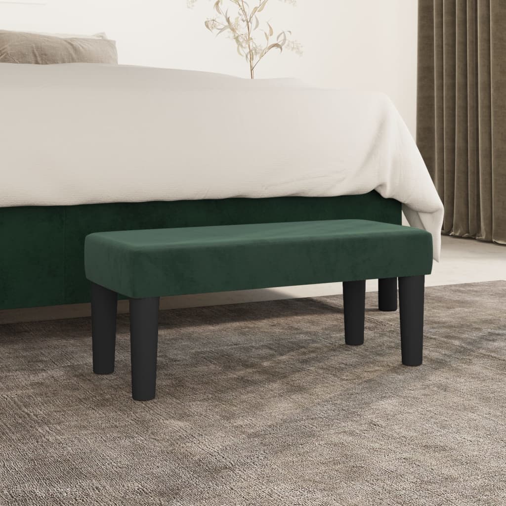 vidaXL Bancă, verde închis, 70x30x30 cm, catifea vidaXL Bancă, verde închis, 70x30x30 cm, catifea