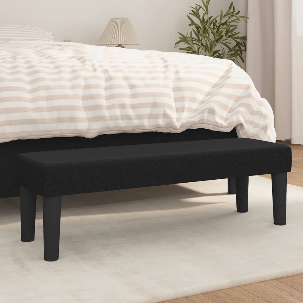 vidaXL Bancă, negru, 100x30x30 cm, textil vidaXL Bancă, negru, 100x30x30 cm, textil