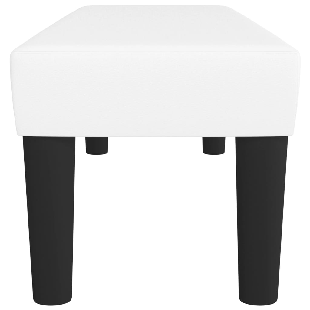 vidaXL Bancă, alb, 100x30x30 cm, piele ecologică vidaXL Bancă, alb, 100x30x30 cm, piele ecologică