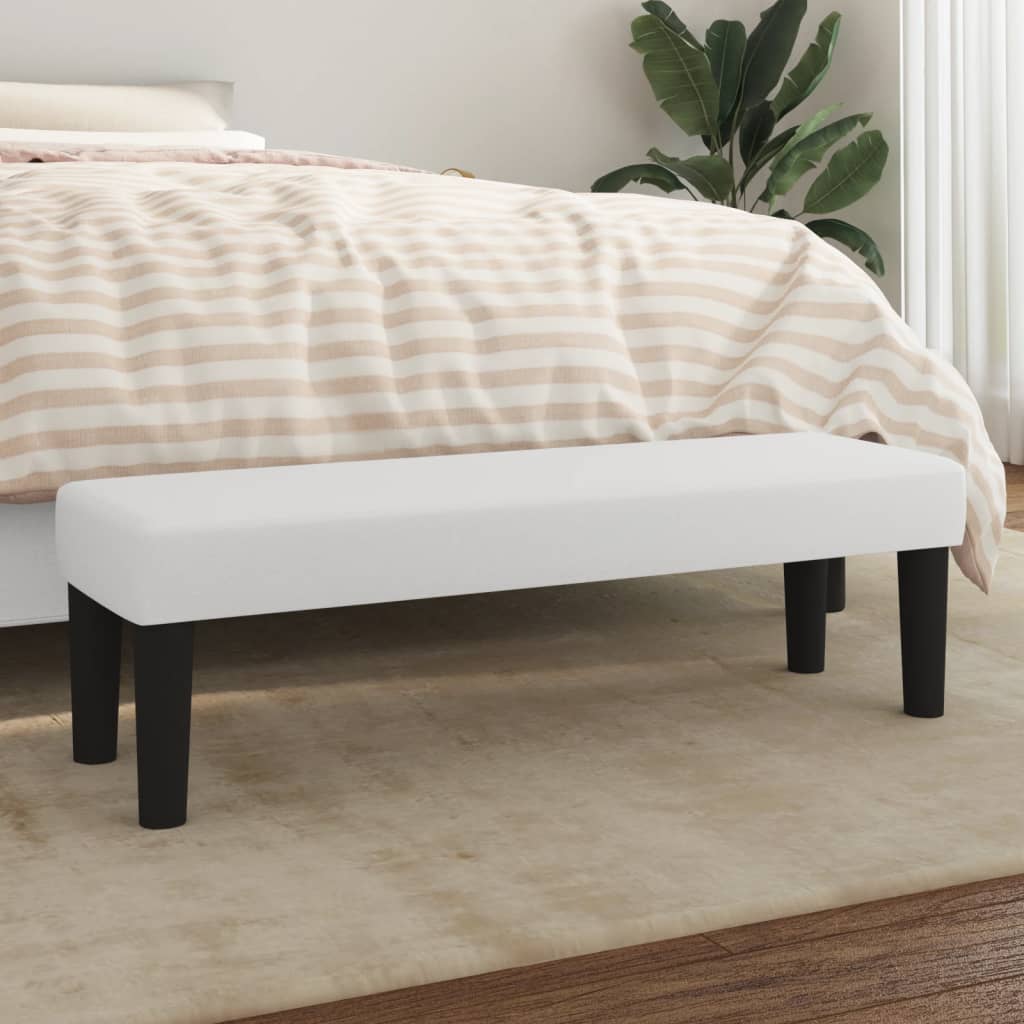 vidaXL Bancă, alb, 100x30x30 cm, piele ecologică vidaXL Bancă, alb, 100x30x30 cm, piele ecologică