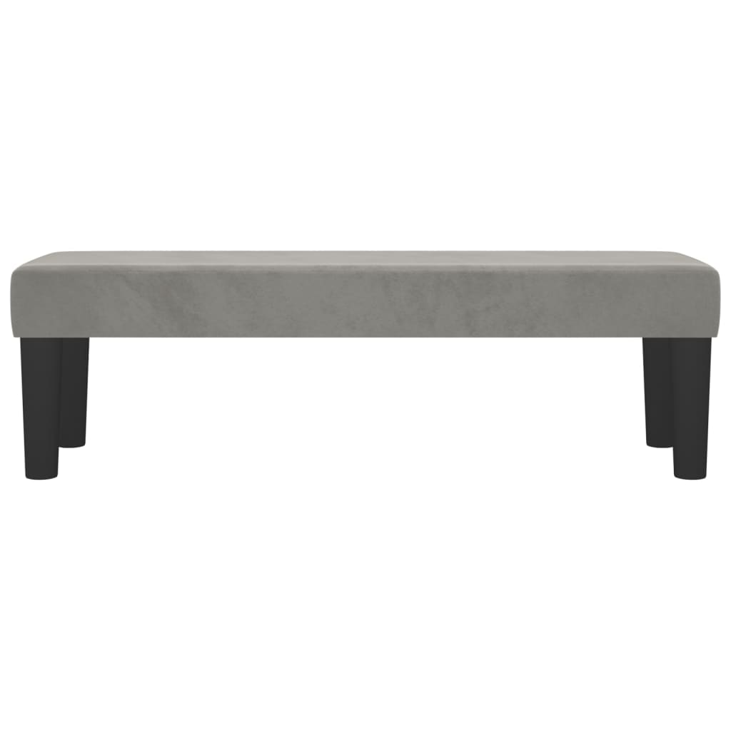 vidaXL Bancă, gri deschis, 100x30x30 cm, catifea vidaXL Bancă, gri deschis, 100x30x30 cm, catifea