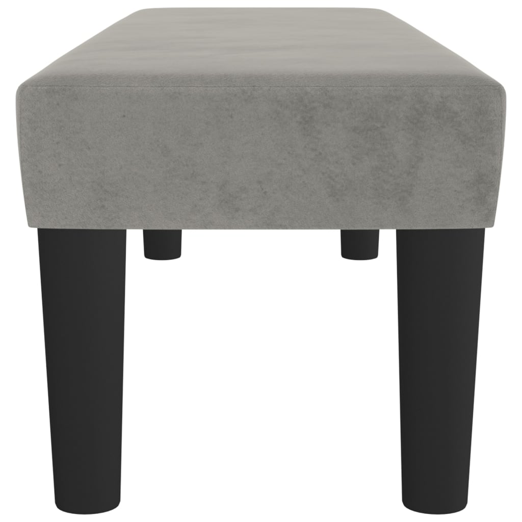 vidaXL Bancă, gri deschis, 100x30x30 cm, catifea vidaXL Bancă, gri deschis, 100x30x30 cm, catifea