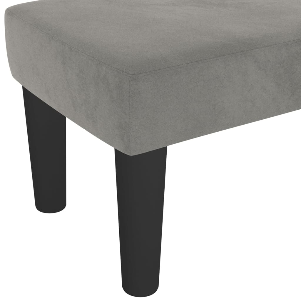 vidaXL Bancă, gri deschis, 100x30x30 cm, catifea vidaXL Bancă, gri deschis, 100x30x30 cm, catifea