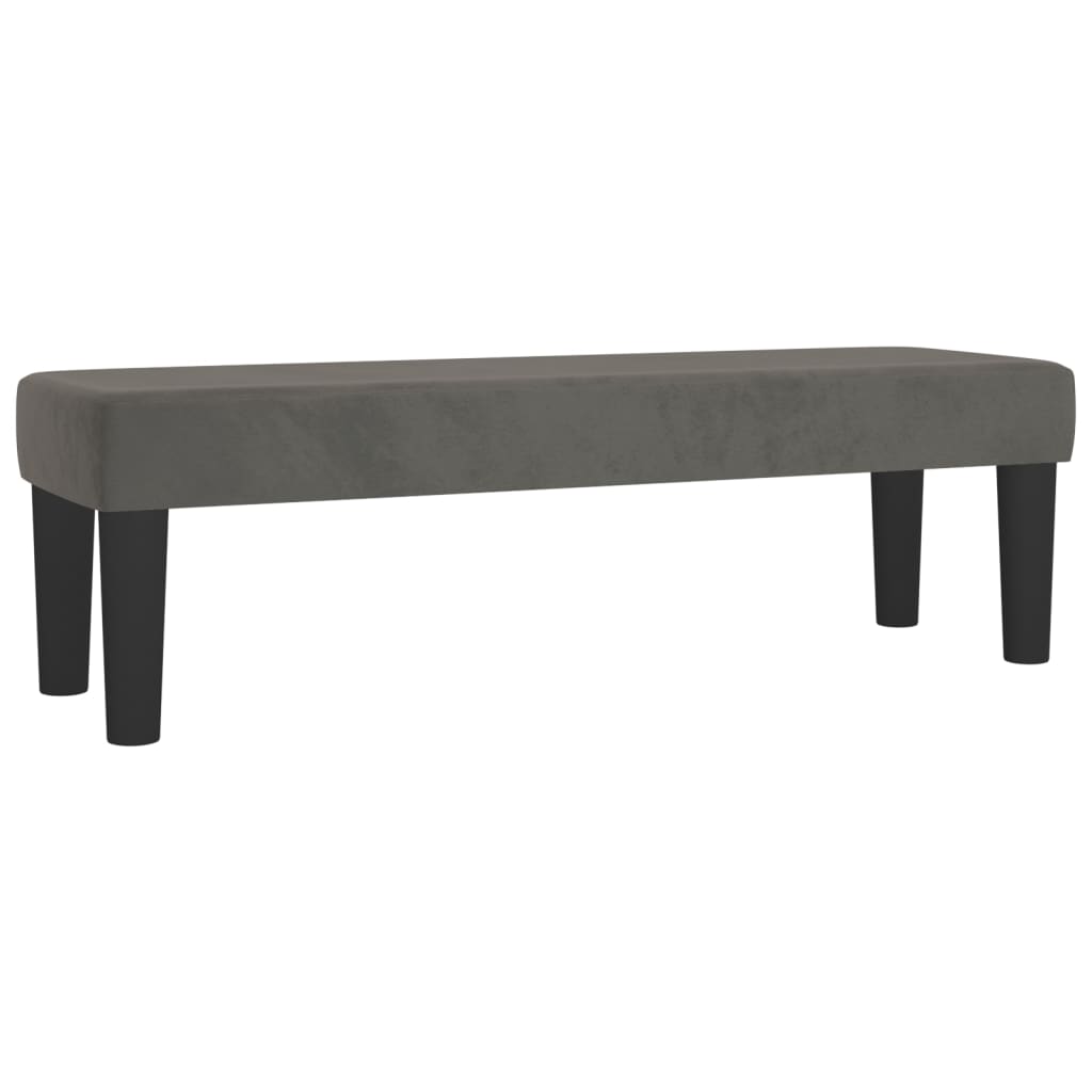 vidaXL Bancă, gri închis, 100x30x30 cm, catifea vidaXL Bancă, gri închis, 100x30x30 cm, catifea