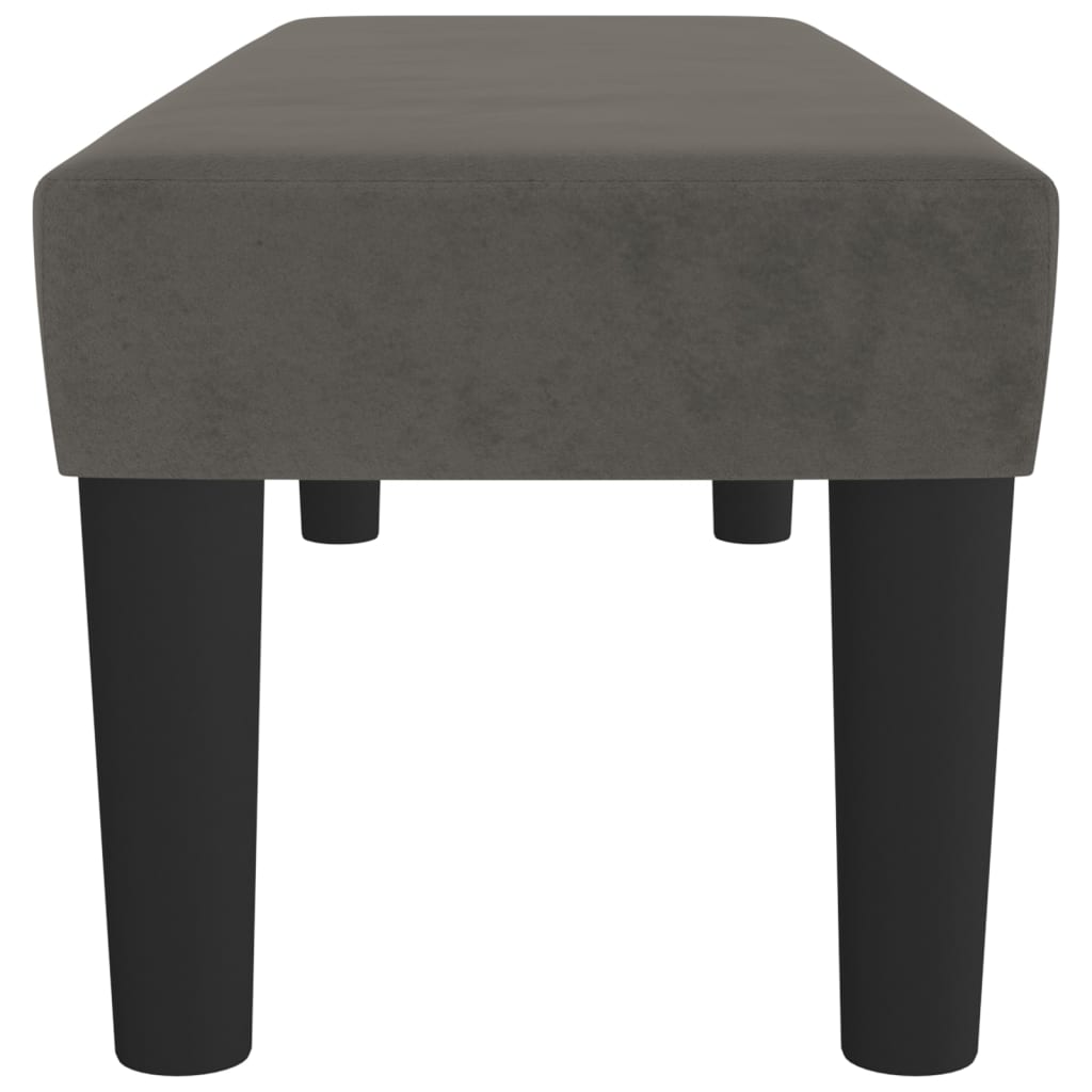 vidaXL Bancă, gri închis, 100x30x30 cm, catifea vidaXL Bancă, gri închis, 100x30x30 cm, catifea