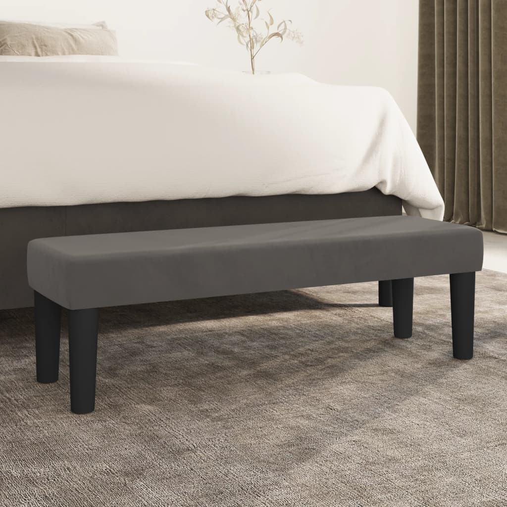 vidaXL Bancă, gri închis, 100x30x30 cm, catifea vidaXL Bancă, gri închis, 100x30x30 cm, catifea