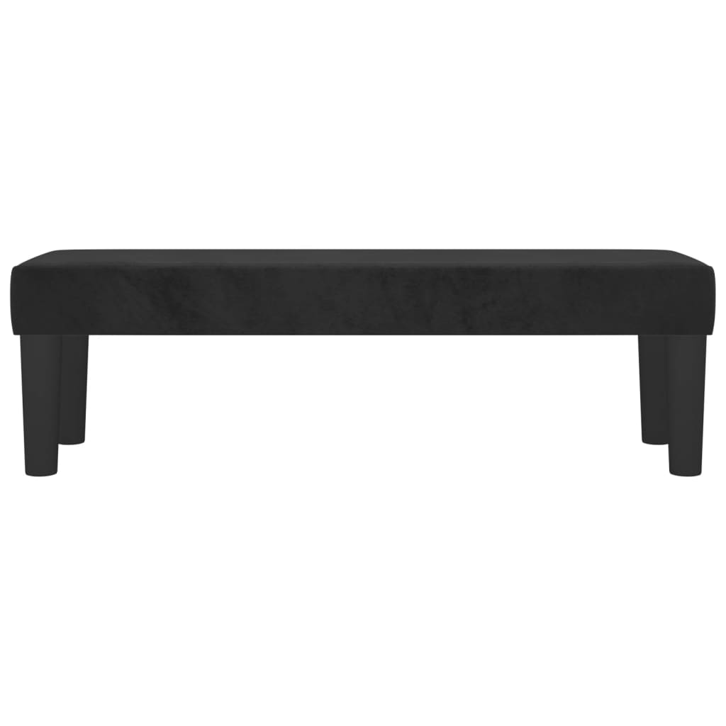 vidaXL Bancă, negru, 100x30x30 cm, catifea vidaXL Bancă, negru, 100x30x30 cm, catifea
