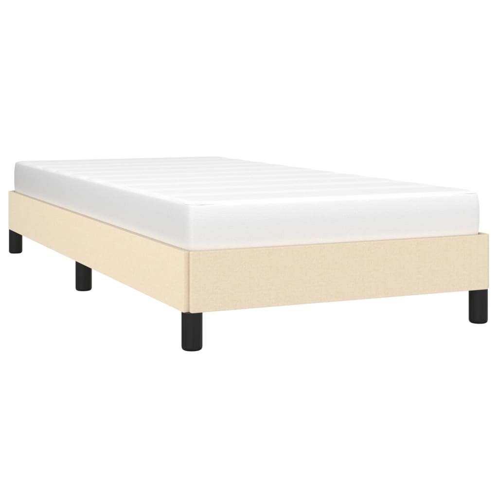vidaXL Cadru de pat fără saltea cremă 80x200 cm țesătură