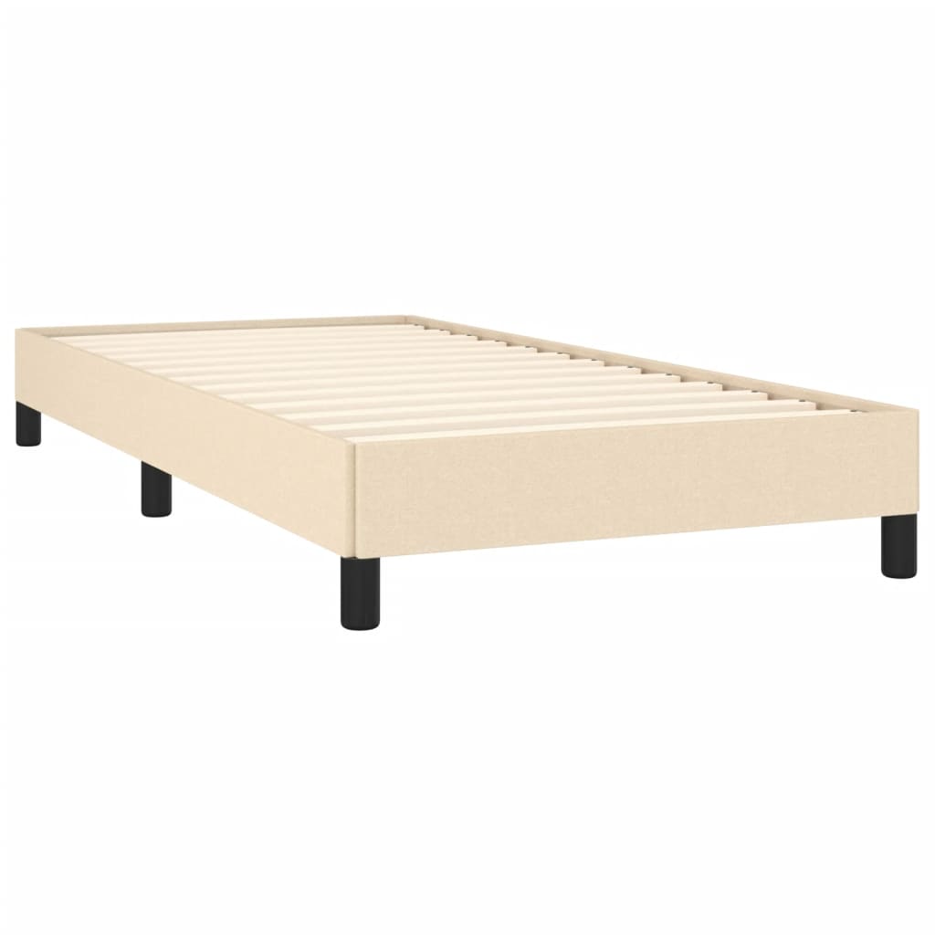 vidaXL Cadru de pat fără saltea cremă 80x200 cm țesătură