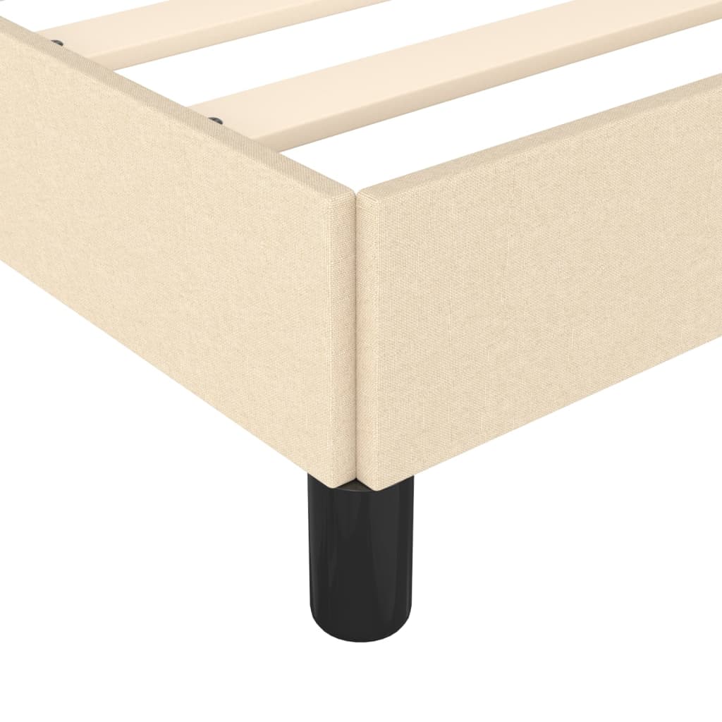 vidaXL Cadru de pat fără saltea cremă 80x200 cm țesătură