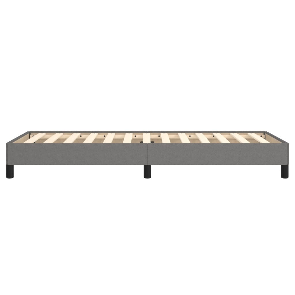 vidaXL Cadru de pat fără saltea, gri închis, 90x190 cm, textil