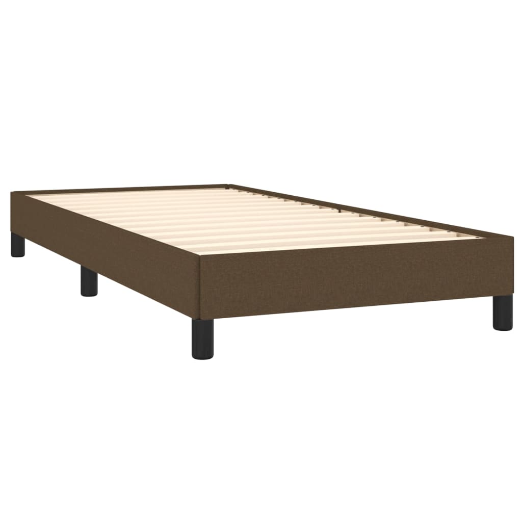 vidaXL Cadru de pat fără saltea, maro închis, 90x190 cm, textil vidaXL Cadru de pat fără saltea, maro închis, 90x190 cm, textil