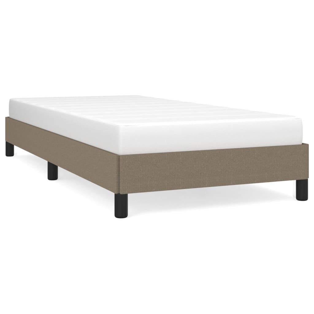 vidaXL Cadru de pat fără saltea Taupe 90x190 cm Stofa