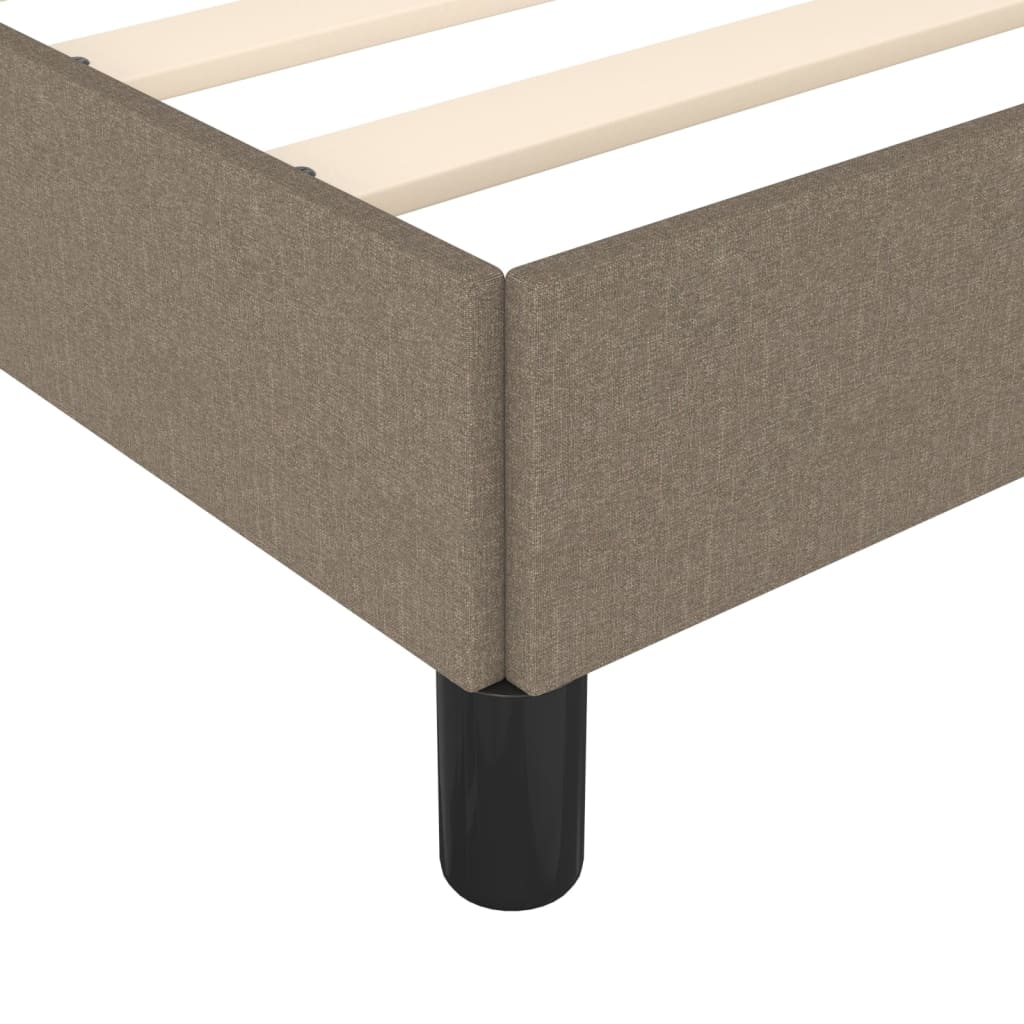 vidaXL Cadru de pat fără saltea Taupe 90x190 cm Stofa