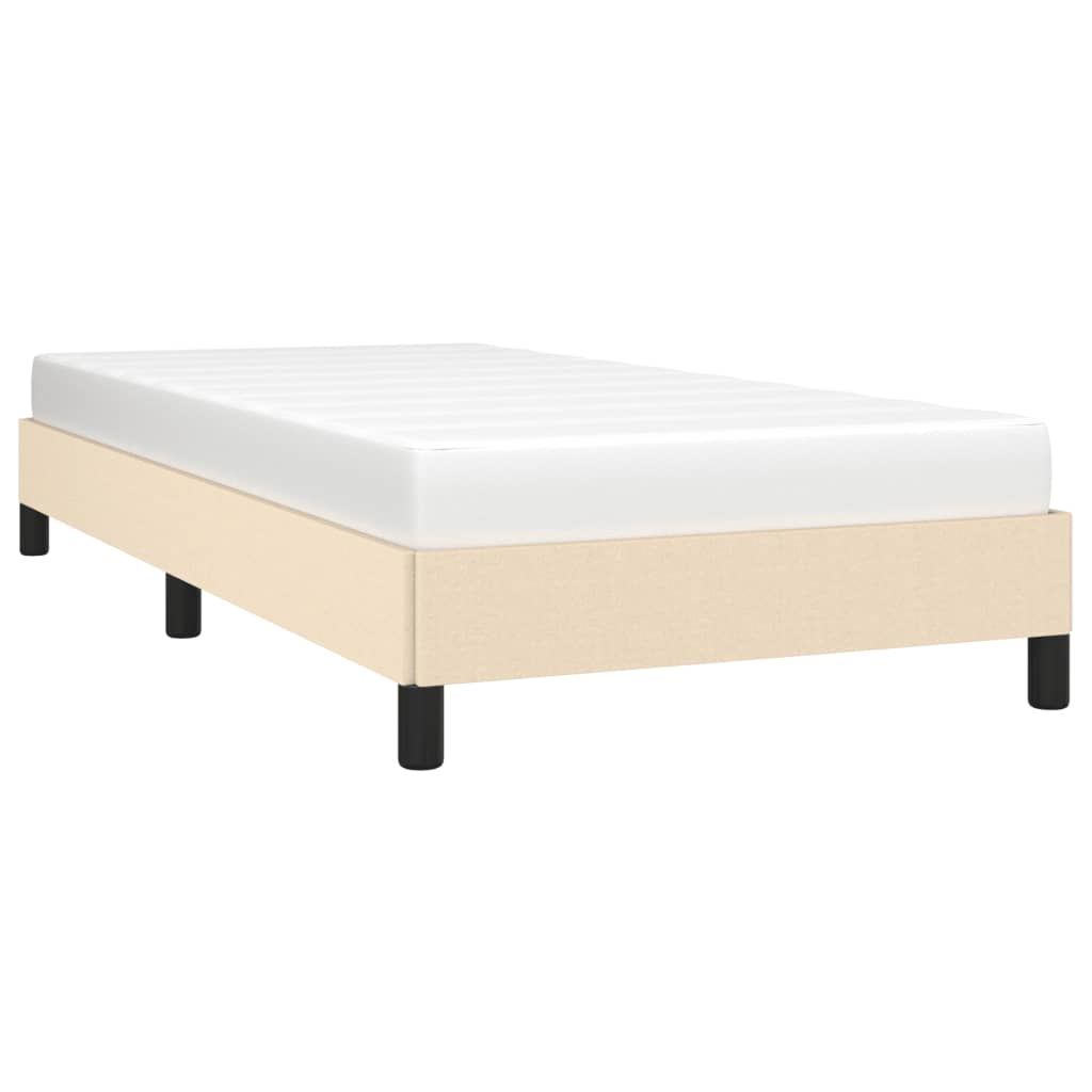 vidaXL Cadru de pat fără saltea cremă 90x200 cm țesătură