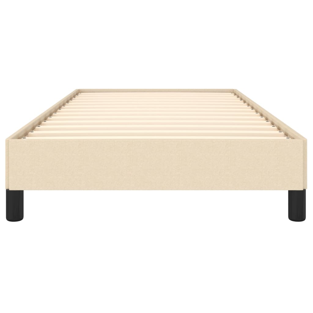 vidaXL Cadru de pat fără saltea cremă 90x200 cm țesătură