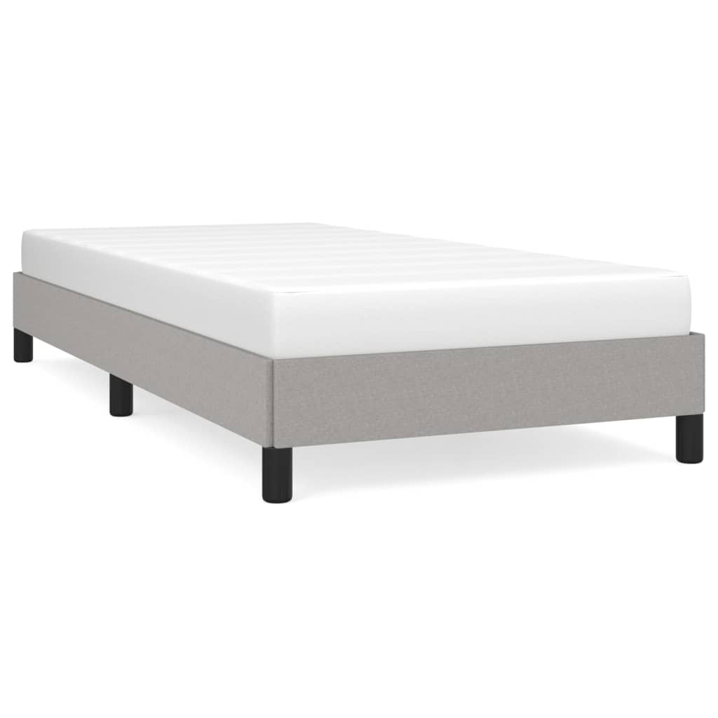vidaXL Cadru de pat fără saltea, gri deschis, 100x200 cm, textil