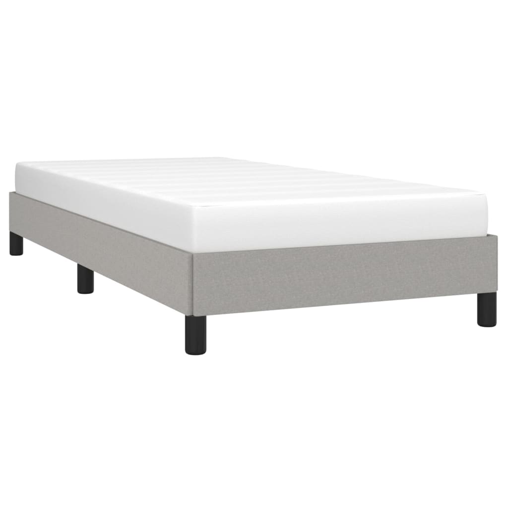 vidaXL Cadru de pat fără saltea, gri deschis, 100x200 cm, textil
