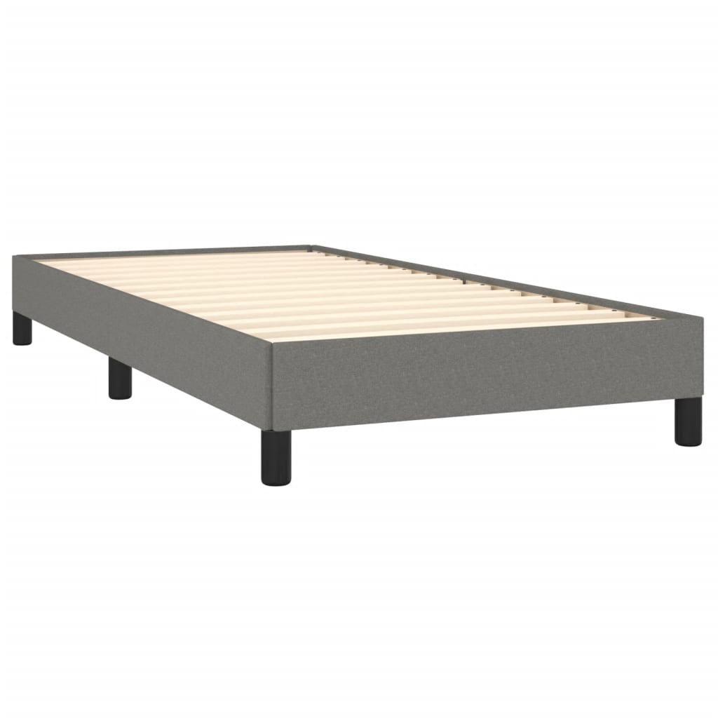 vidaXL Cadru de pat fără saltea, gri închis, 100x200 cm, textil