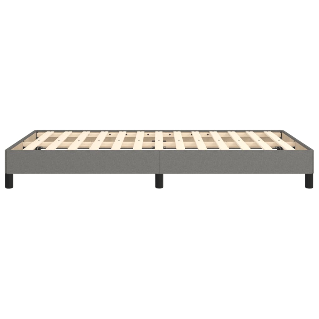vidaXL Cadru de pat fără saltea, gri închis, 120x200 cm, textil