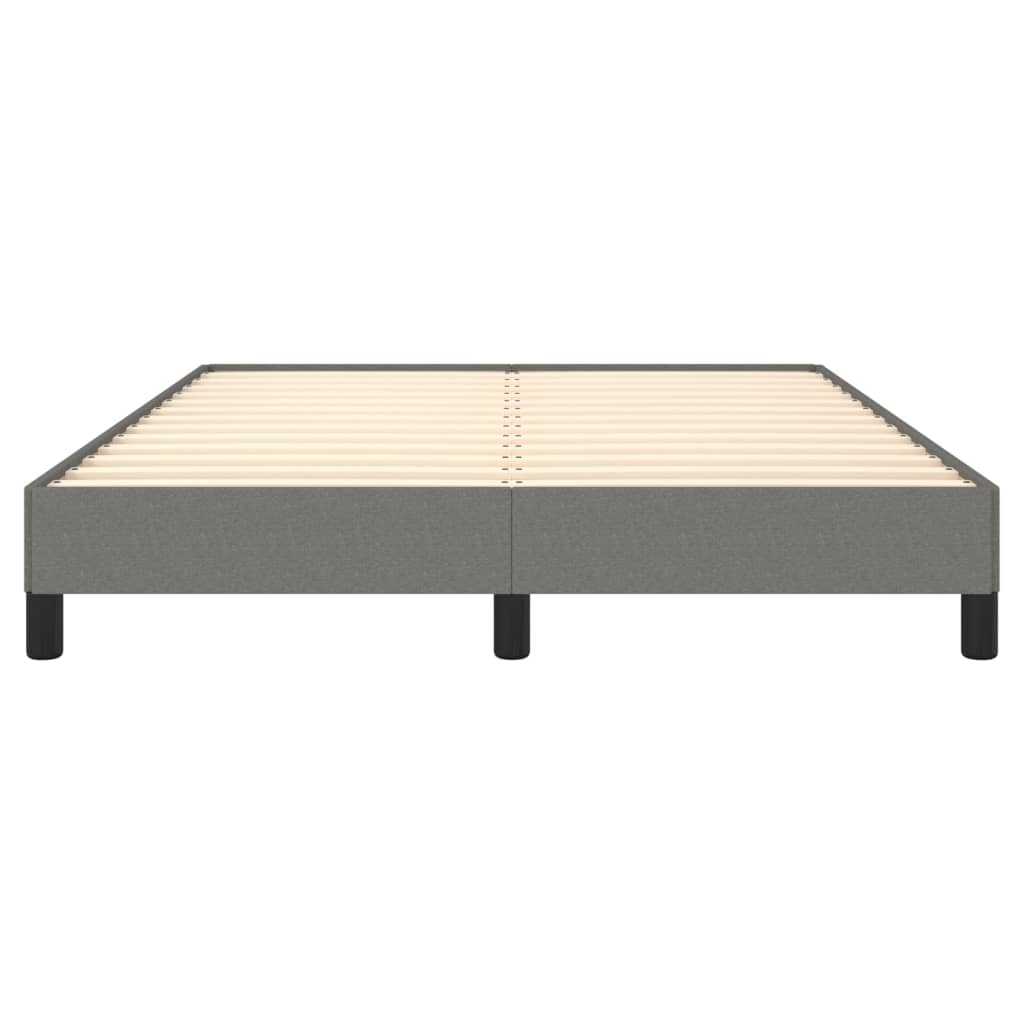 vidaXL Cadru de pat fără saltea, gri închis, 140x190 cm, textil