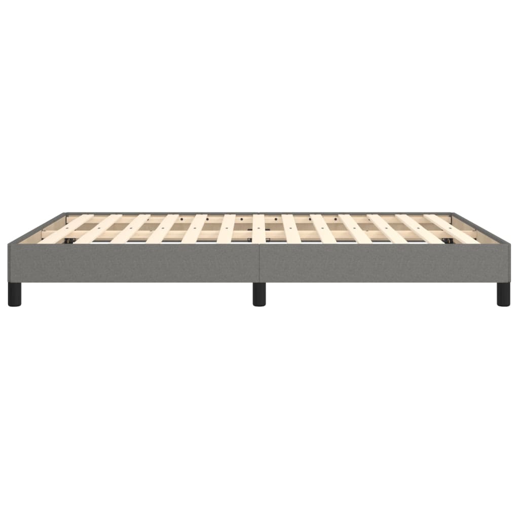 vidaXL Cadru de pat fără saltea, gri închis, 140x190 cm, textil