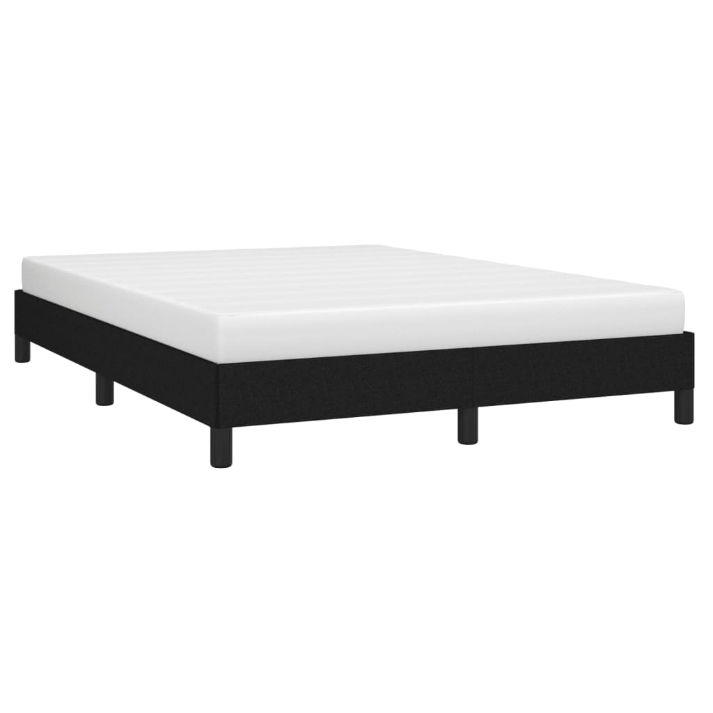 vidaXL Cadru de pat fără saltea, negru, 140x190 cm, textil