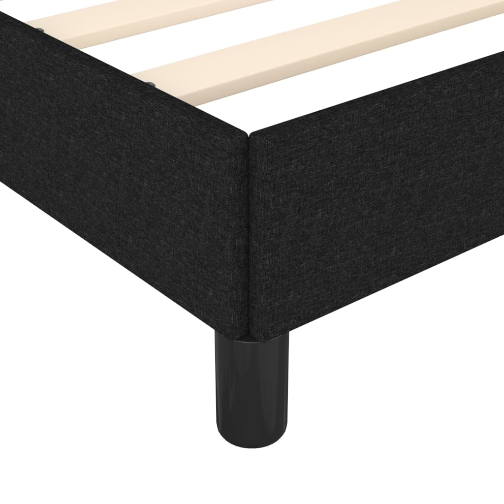 vidaXL Cadru de pat fără saltea, negru, 140x190 cm, textil