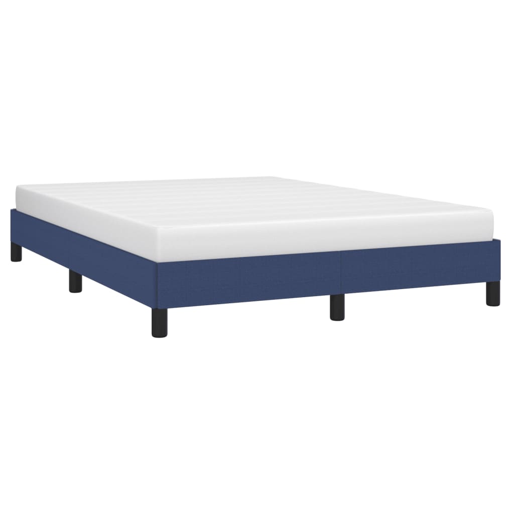 vidaXL Cadru de pat fără saltea, albastru, 140x190 cm, textil