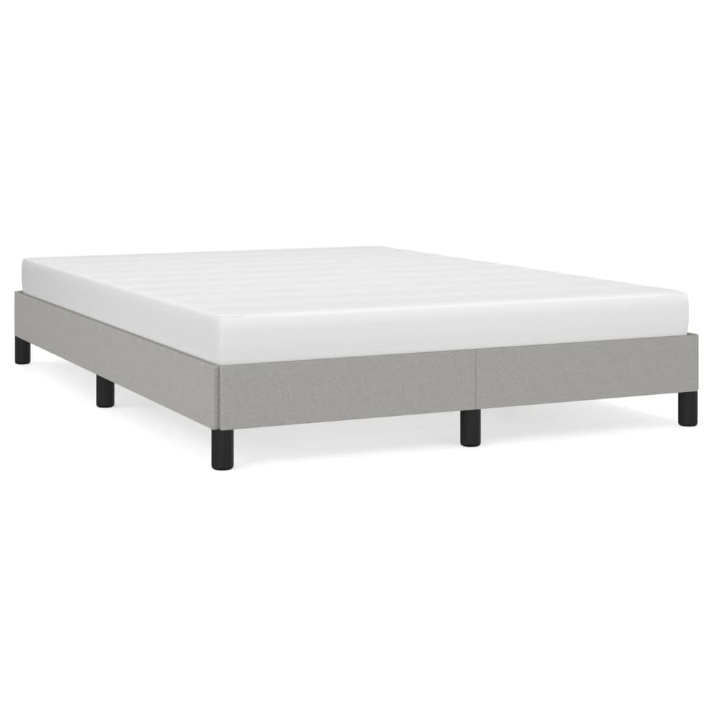 vidaXL Cadru de pat fără saltea, gri deschis, 140x200 cm, textil