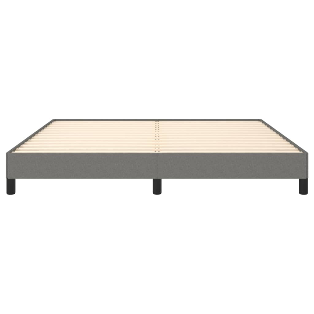 vidaXL Cadru de pat fără saltea, gri închis, 160x200 cm, textil